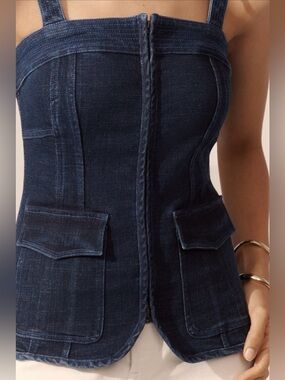 Denim Corset Tank - Large